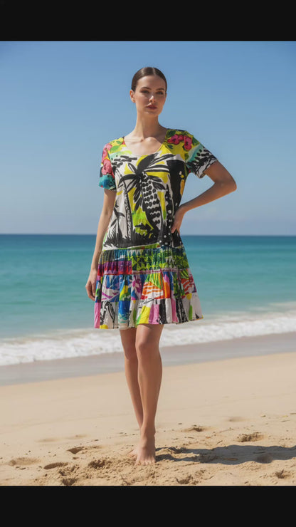 Vintage Jams World Hattie Dress - Parrot Cove