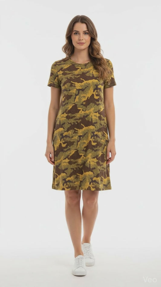 Jessie Swing Dress • Scoop Neckline • Hidden Side Seam Pockets