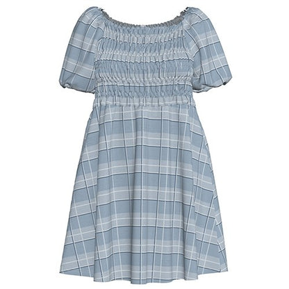 LuLaRoe Alina Babydoll Nap Dress • Smocked Bodice • Bubble Sleeves