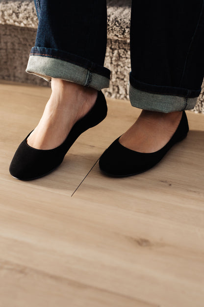 Soda • On Your Toes Ballet Flats in Black